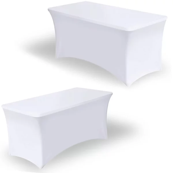 White Spandex Table - 6ft - Image 3