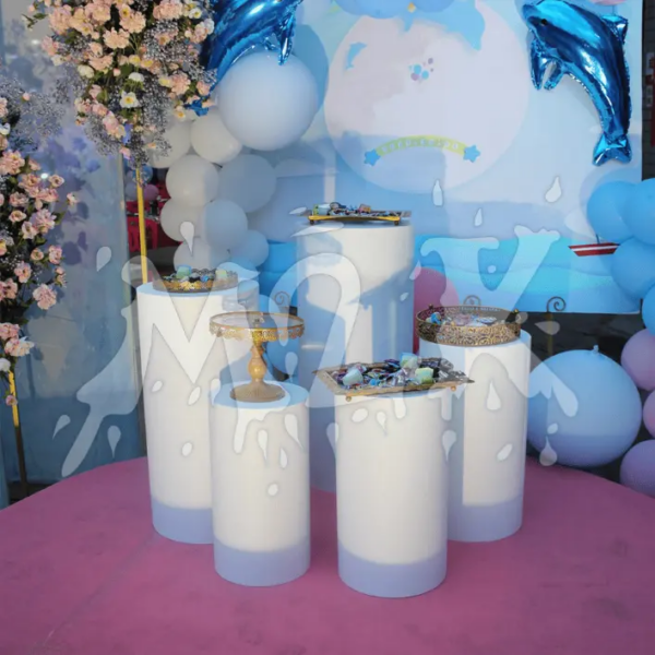 White Round Plinths 60/75/90cm Hire - Image 3