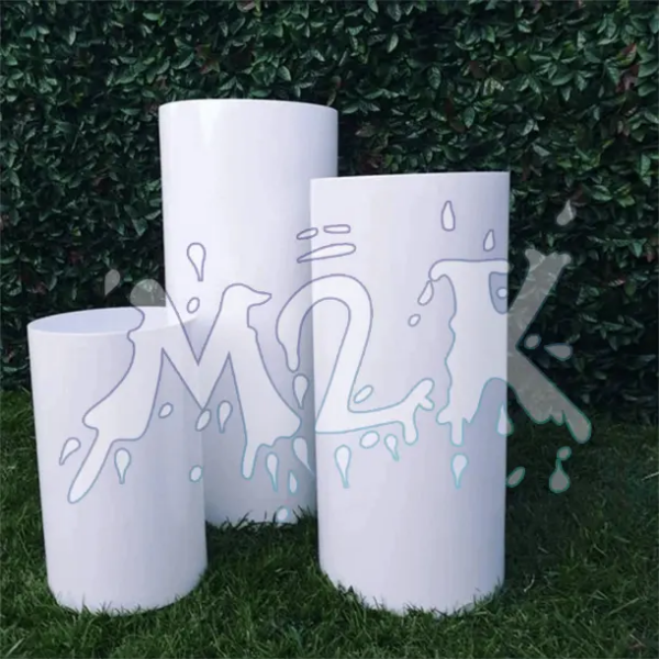 White Round Plinths 60/75/90cm Hire - Image 2